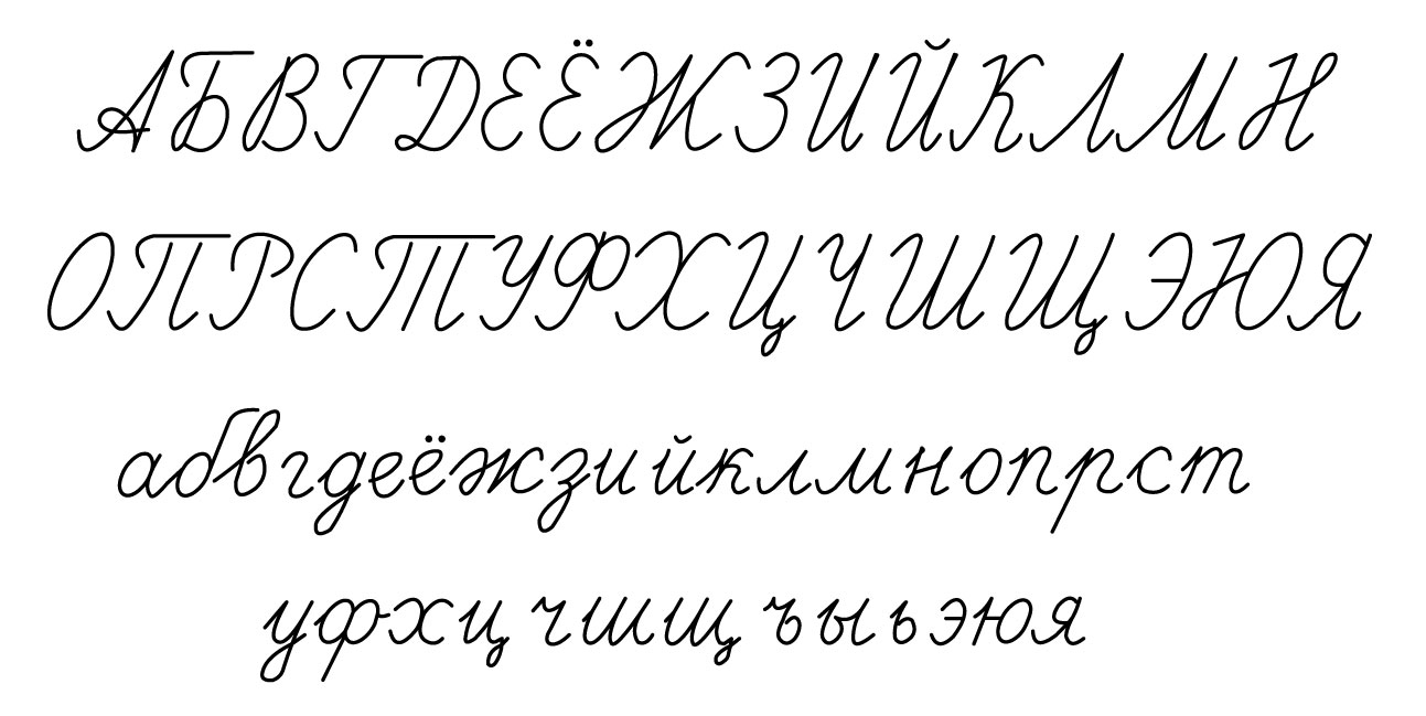 Russian Cursive Cyrillic (Handwritten Cyrillic)