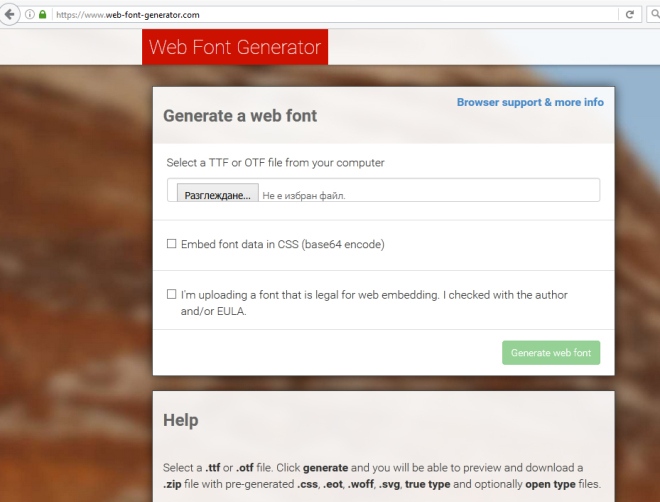Web Font Generator