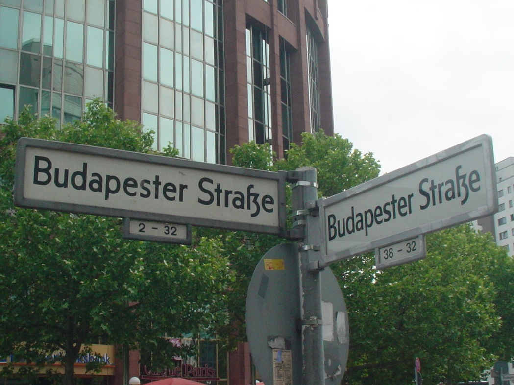 Antiqua form of the ſz ligature (Berlin street signs)