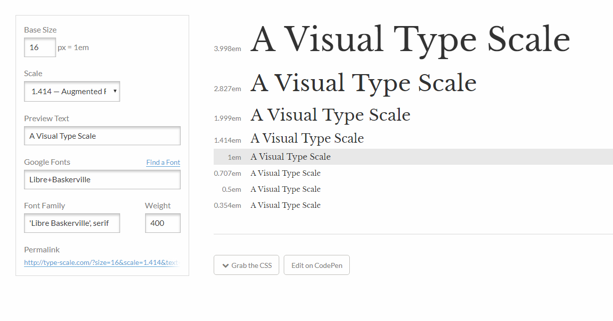 Type Scale - A Visual Calculator