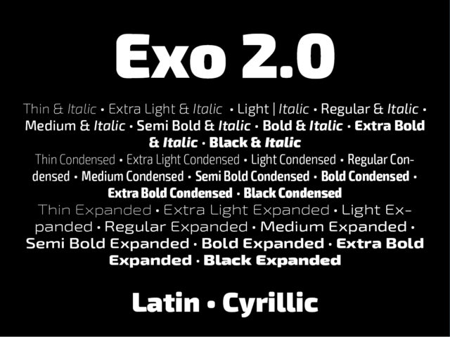 Exo Font Style Exo 2020