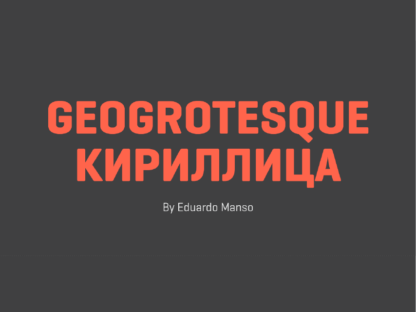 Geogrotesque Cyrillic