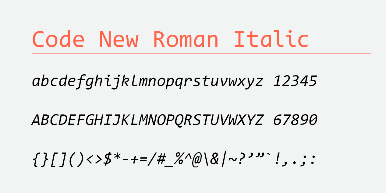 Code New Roman