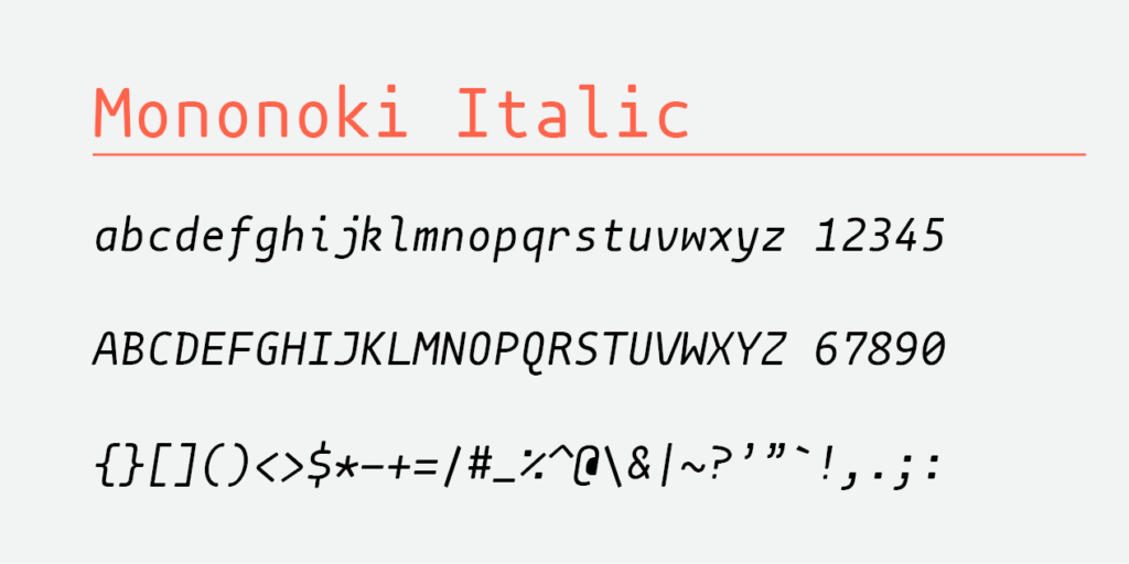 Mononoki – Local Fonts