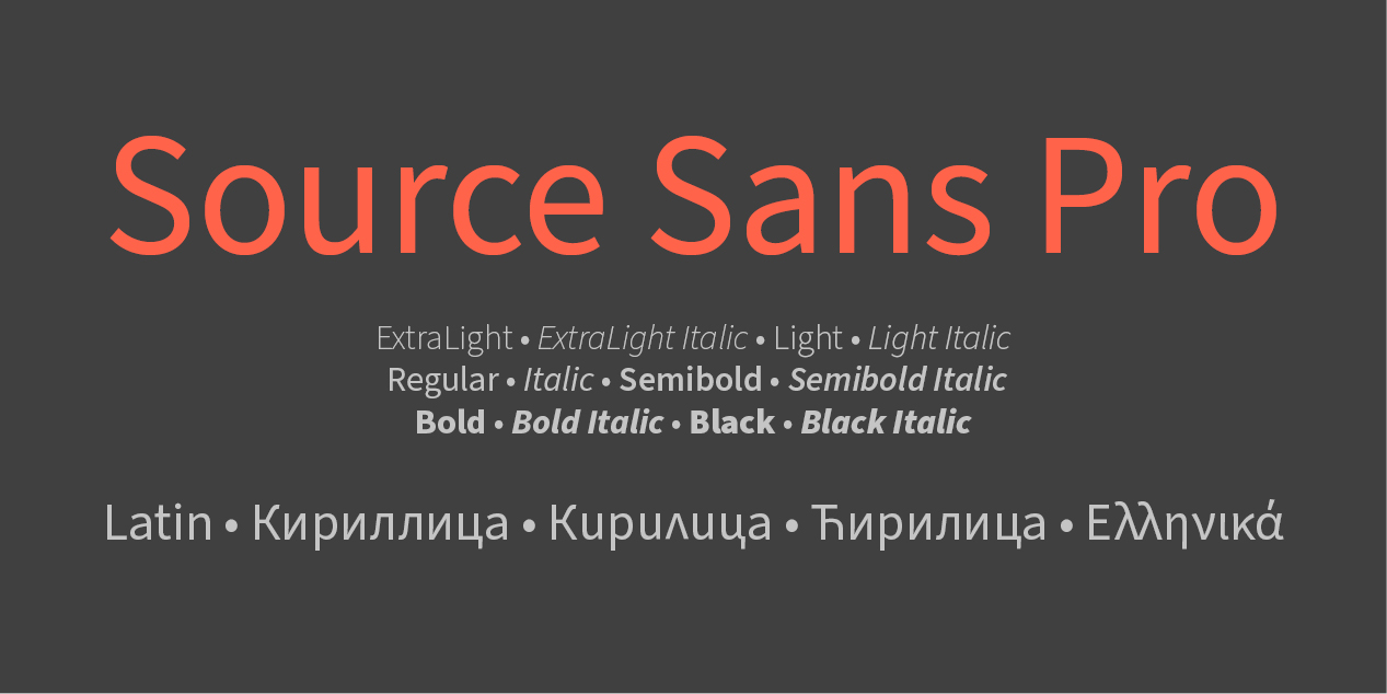 Шрифт source sans pro