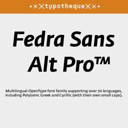 Fedra Sans Alt Pro